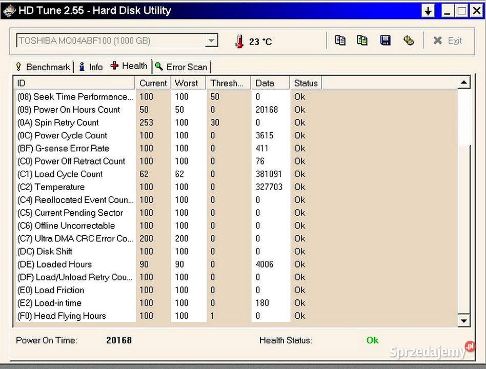 Dysk twardy 1T TOSHIBA MQ04ABF100 25 zachodniopomorskie Szczecin