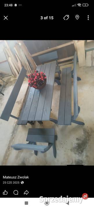 Stół ogrodowy z ławkami lubelskie