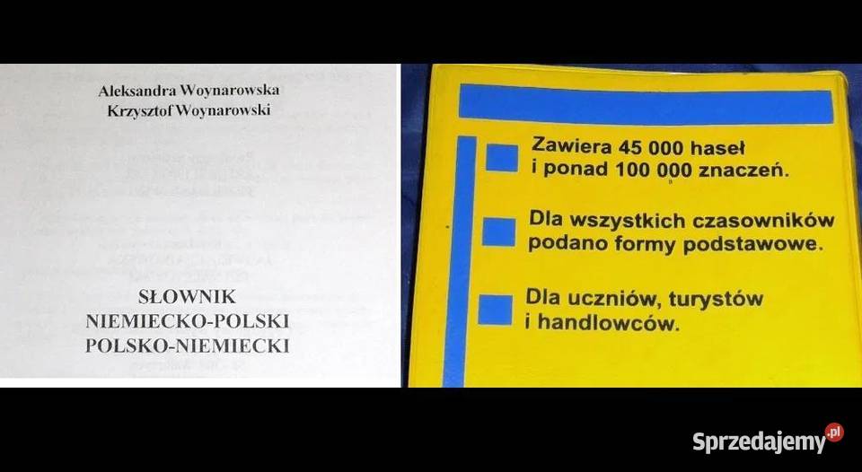 Słownik niemieckopolski polskoniemiecki A sprzedam
