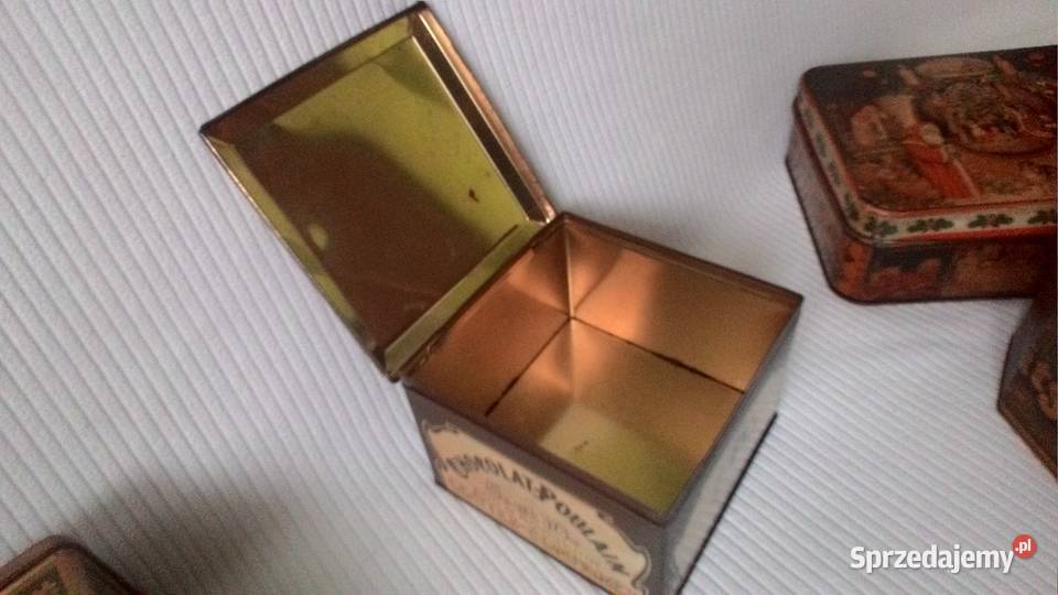 Przedwojenne Metalowe Pudełka Kolekcje Płońsk