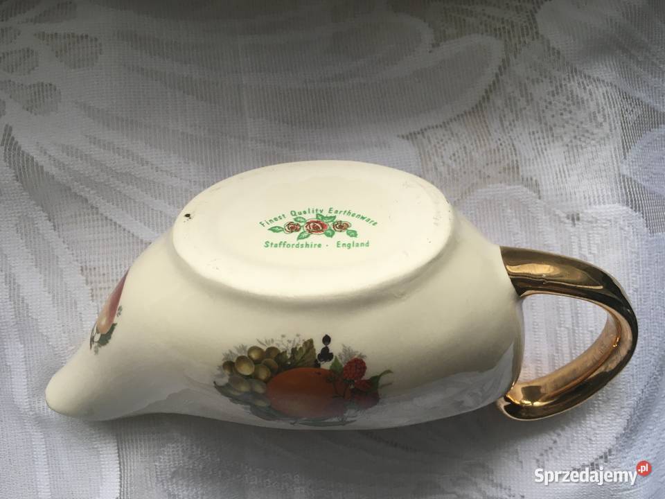 Sosjerka kremowo złota vintage anglia Porcelana i szkło Kraków