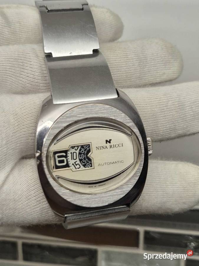Rzadki automatyczny zegarek vintage XXw Nina Męskie