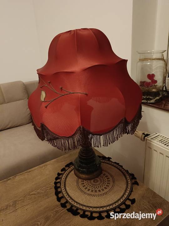 Stara lampa z marmuru i mosiądzu Lampy stołowe i nocne Lipno sprzedam