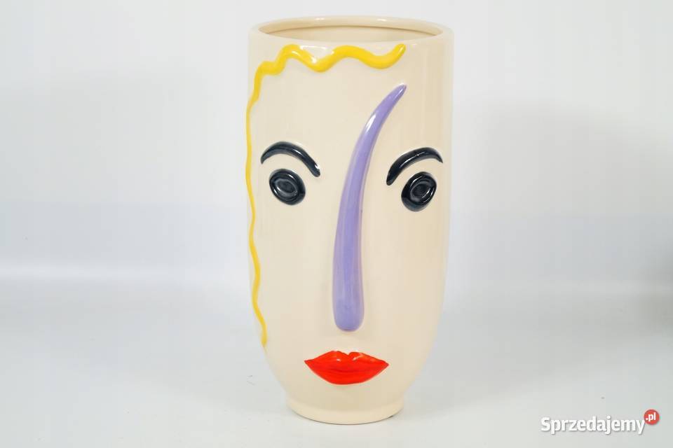 Porcelanowy wazon żardiniera Vallauris 1960 Gizałki