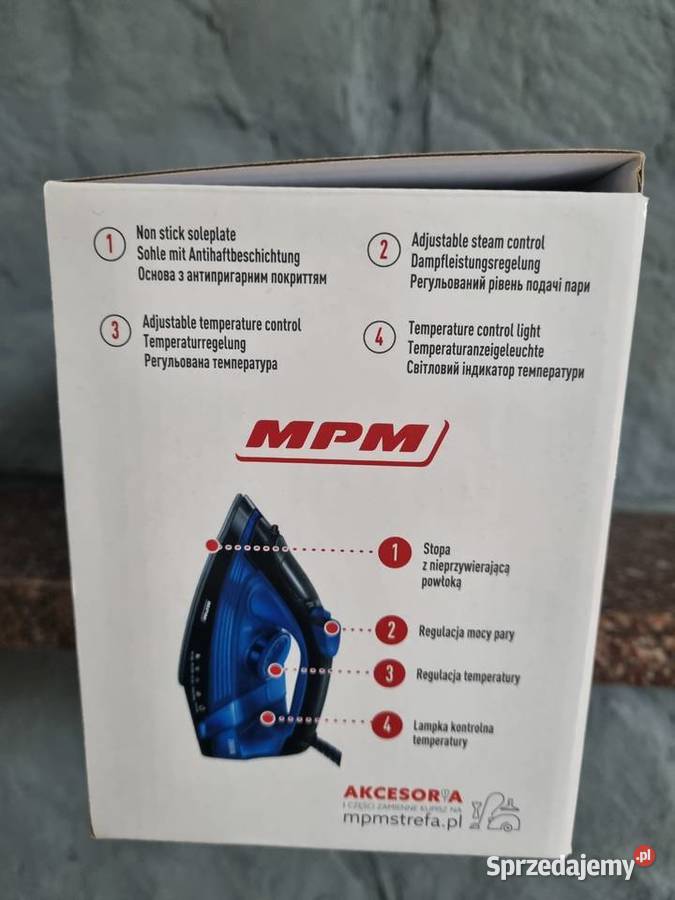 Żelazko parowe z nieprzywierającą powłoką MPM lubelskie