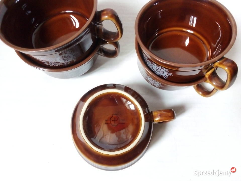 5 filiżanek Pruszków porcelit vintage PRL sprzedam