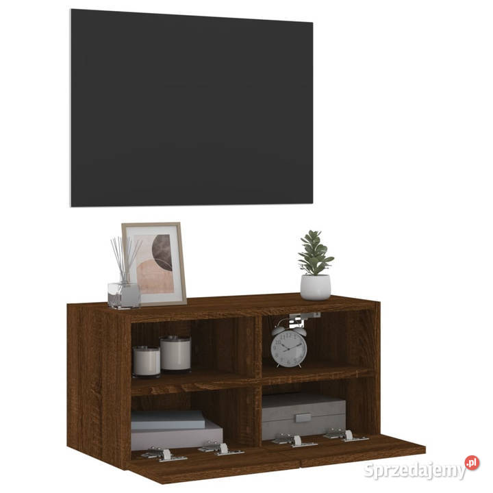 Ścienna szafka TV brązowy dąb 60x30x30 WM836866 Warszawa