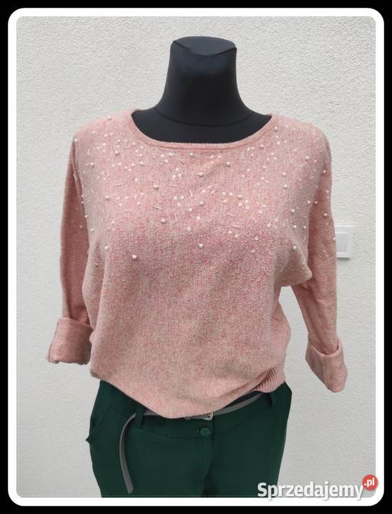 Pastelowy sweter z ozdobami George 40 L mazowieckie Płock