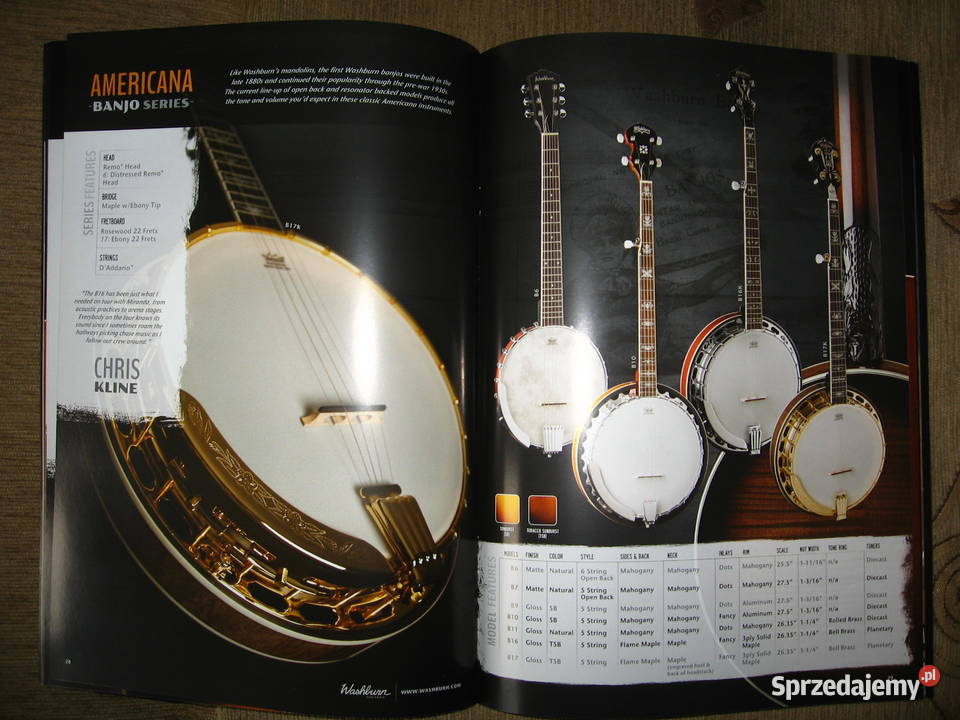 Washburn Guitars catalog 2016 katalog gitar Kępice