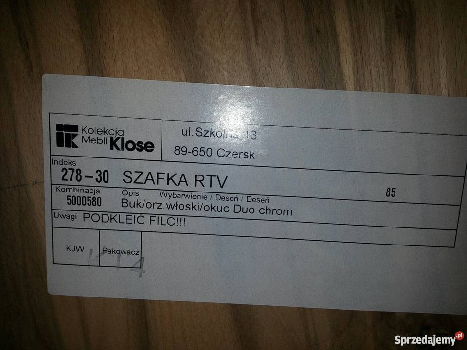 szafka rtv firmy Klose kolekcja Duo Warszawa