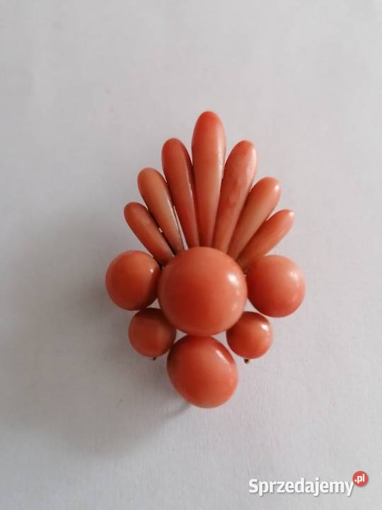 Broszka Koral Antyk Złoto IXX w Białystok