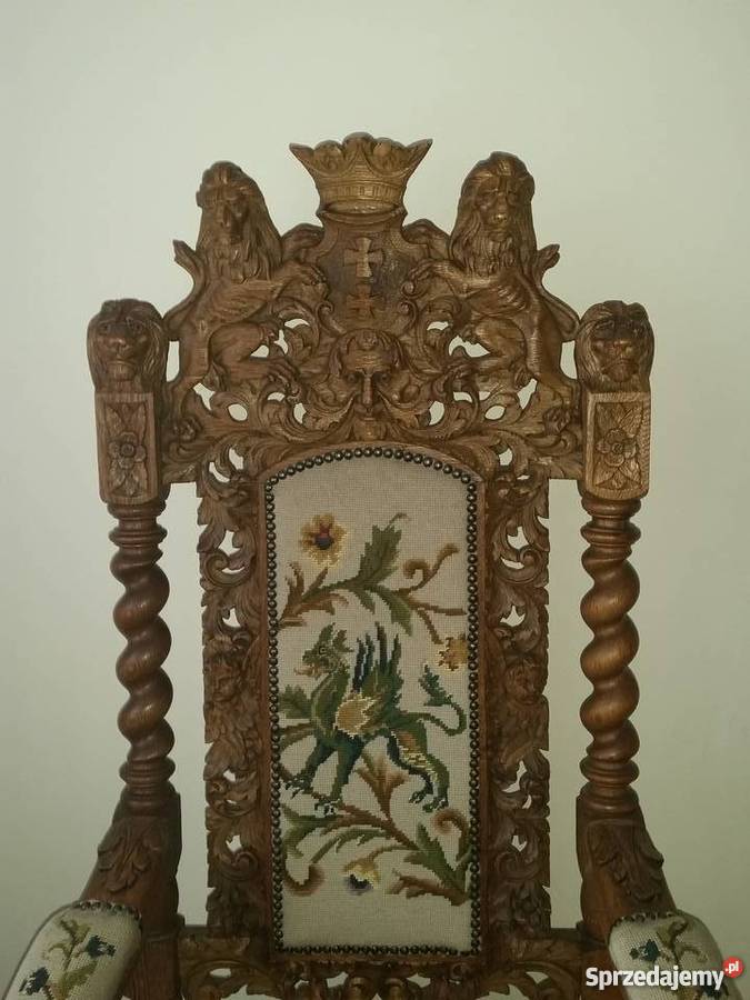 Piękny oryginalny foteltron antyk Kraków