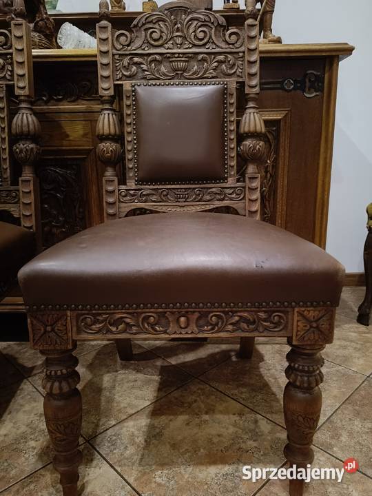 Antyczne krzesła neorenesansowe Meble Lipno
