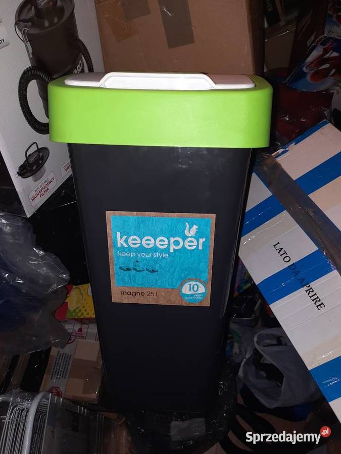 Kosz na Śmieci 25L Śmietnik Uchylny z Obrotową