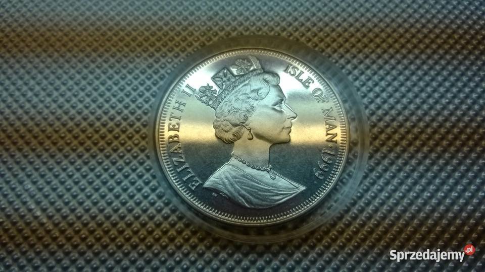 MONETA Wyspa Man 1 korona 1999 Puchar Świata w Numizmatyka sprzedam