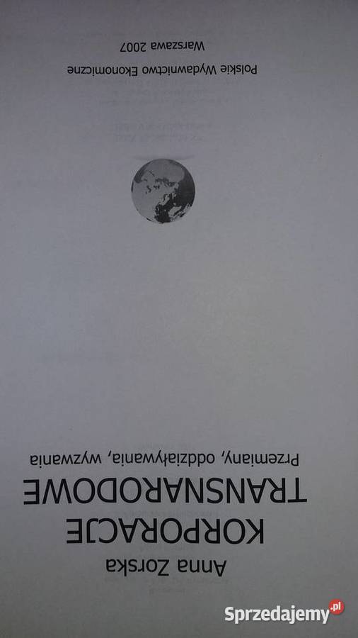 korporacje transnarodowe Zaorska książki mazowieckie Warszawa