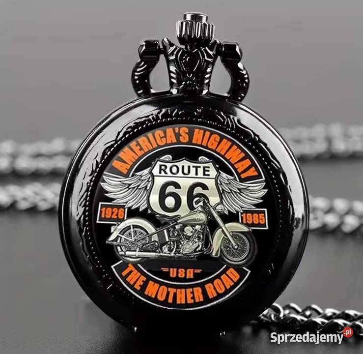 Nowy zegarek kieszonkowy z wizerunkiem motoru