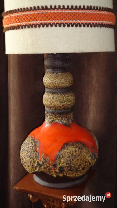 wielka lampa ceramiczna lawa Niemcy Strzelno
