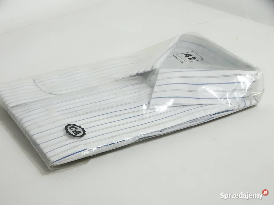 Nowa męska koszula w paski CA Rozmiar 42 LXL