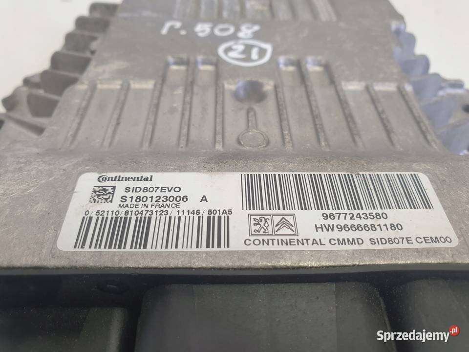 Peugeot 508 16 EHDI STEROWNIK SILNIKA 9677243580 Janów
