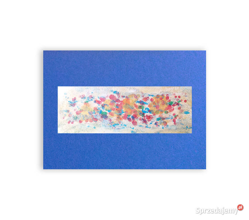 abstrakcja do loftu abstrakcyjny rysunek obraz odcienie błękitu Kraków