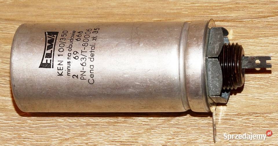 Kondensator elektrolityczny 100 uF 350 V KEN 666 Gliwice