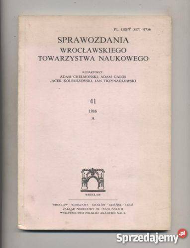 Sprawozdania Wrocławskiego Towarzystwa Naukowego zachodniopomorskie Szczecin