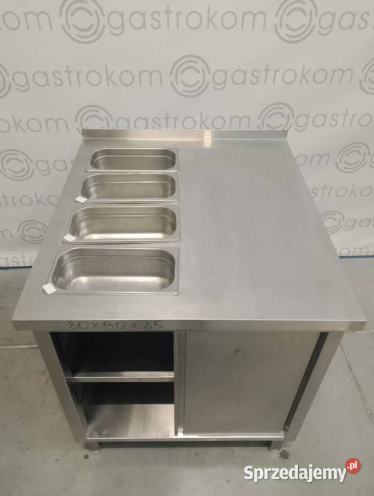 Stół przyścienny drzwi przesuwne otwoty pod GN Gastronomia Wrocław