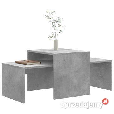 vidaXL Stoliki kawowe betonowy szary 100x48x40