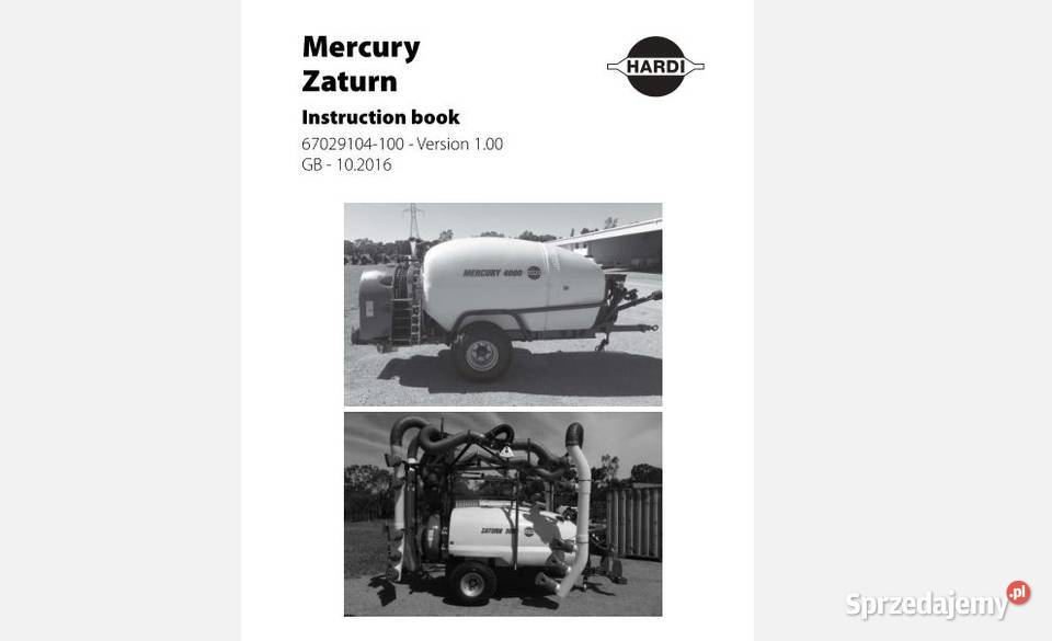 MERCURY ZATURN opryskiwacz instrukcja obsługi świętokrzyskie Kielce