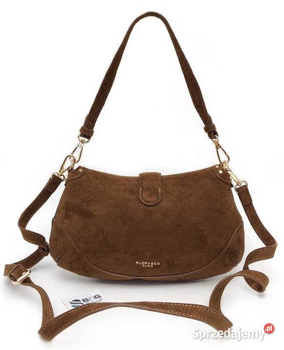 Torebka Flora CO Paris Zamsz Brązowa Camel Toruń sprzedam