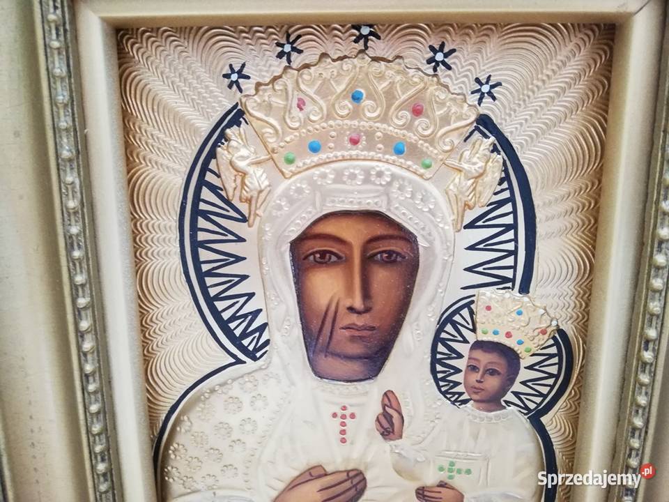 Piękna oryginalna ikona Matki Boskiej łódzkie Łódź sprzedam