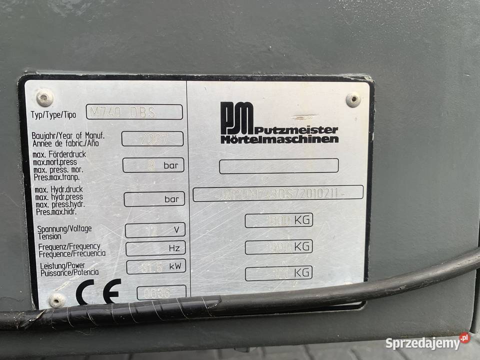 Mixokret Putzmeister M740 DBS Zachełmna