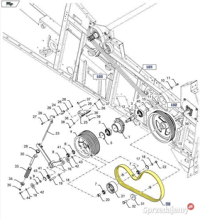 Pas 3rzędowy kombajn Holland 84398996 ORYGINAŁ Do kombajnów Białystok
