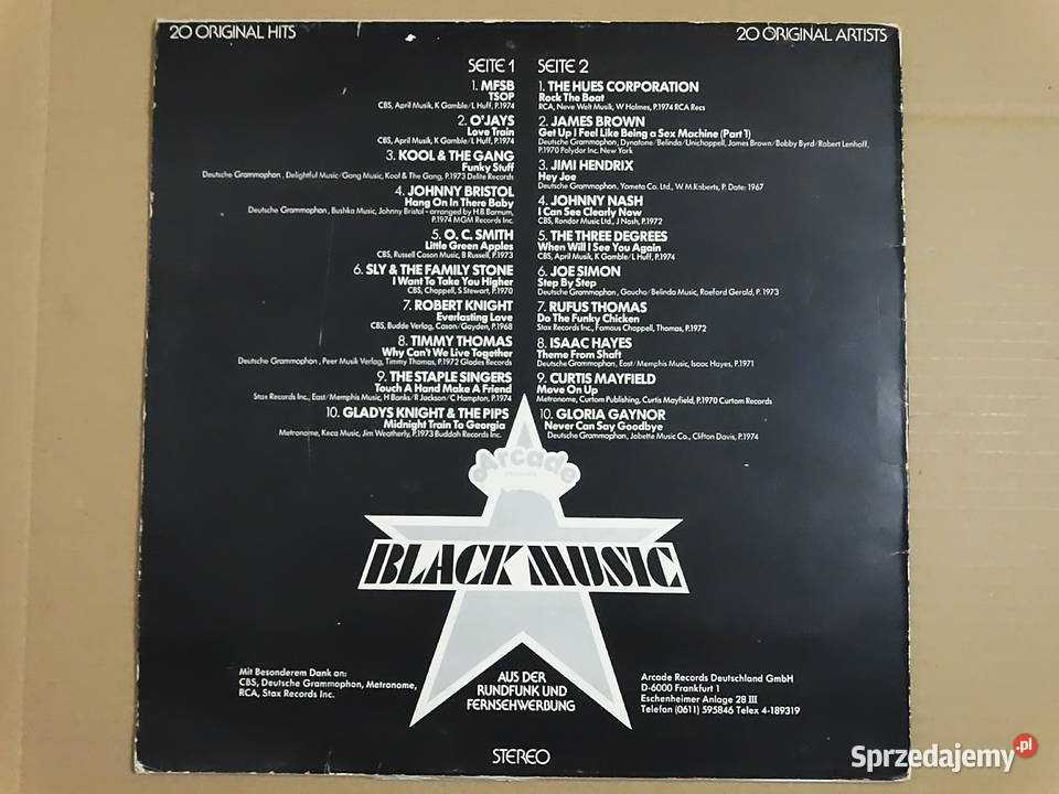 Płyta Winylowa LP Black Music 20 Original Hits Płyty i kasety