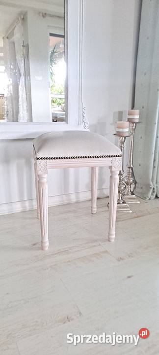 Stylowa pufa podnóżek stołektaboret Shabby Chic 46cm Szczecin