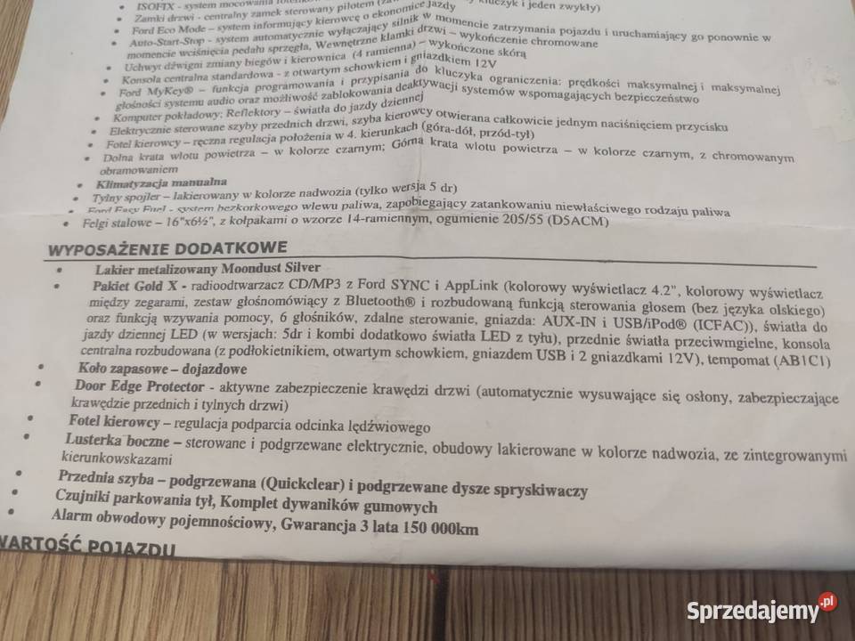 Ford Focus 16 benzyna 2016 Starosiedle sprzedam