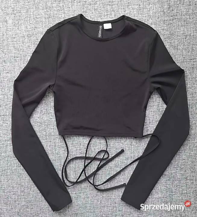 HM Crop top z długim rękawem r XS wiązanie na Darłowo sprzedam