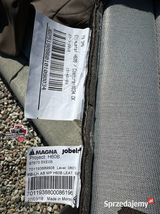 POKROWCE Oryginalne Zestaw Skóra na Fotele Pasłęk