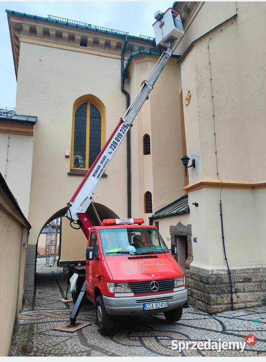 Usługi podnośnikiem koszowym zwyżka podnośnik Boronów