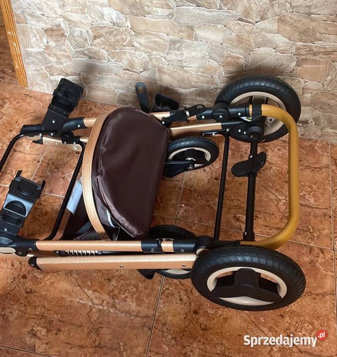 Wózek dziecięcy wielofunkcyjny 3w1 składany Zdejmowana tapicerka  Okonek