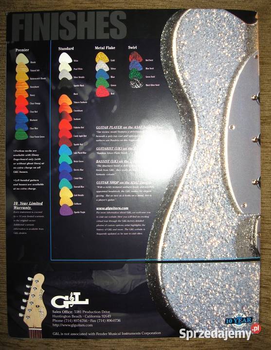 GL Guitars Basses catalog katalog gitar pomorskie Kępice