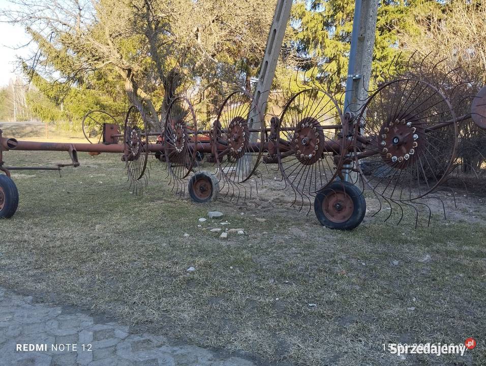 Zgrabiarka do siana 5 ramienna słoneczko nieuszkodzony Zgrabiarki i przetrząsacze Lubartów