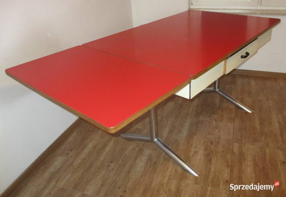 Biurko Rozsuwane Chrom Loft lata 60 PRL mazowieckie Nieporęt