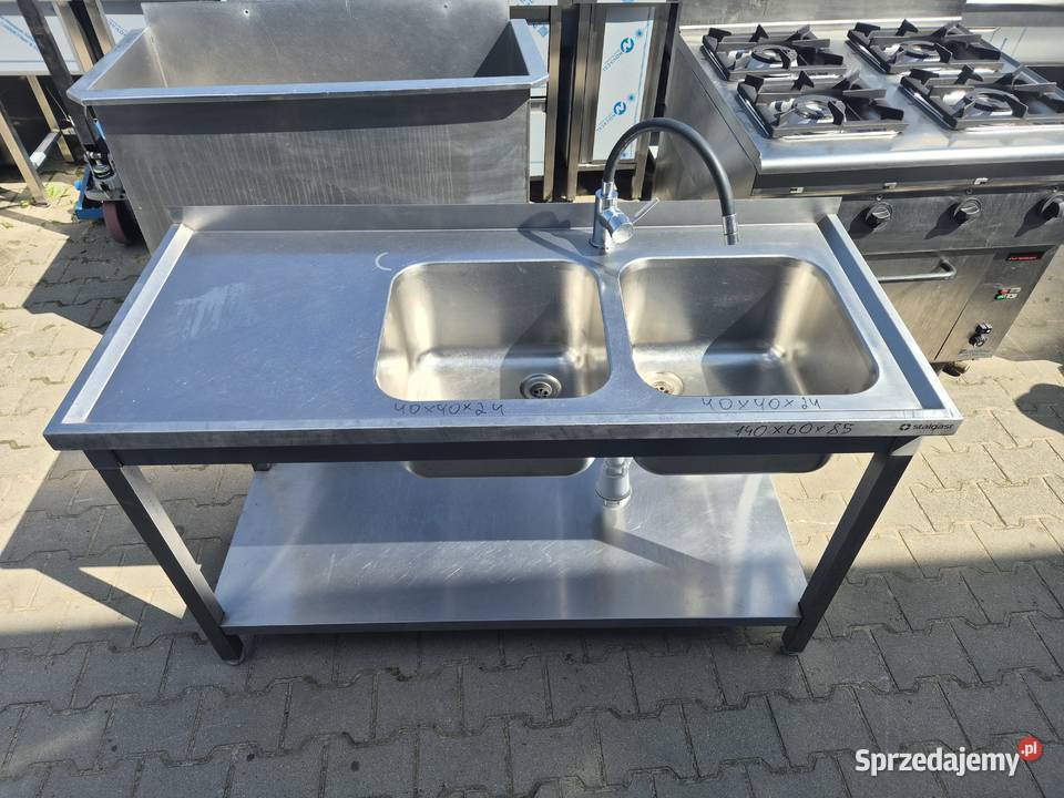 Zlew Gastronomiczny 2 Komorowy Z Półką 1406085 Ostrów Wielkopolski