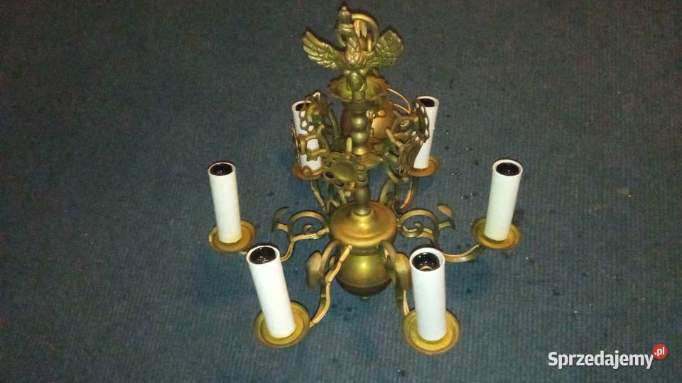 żyrandol stylizowany mosiężny Lublin sprzedam