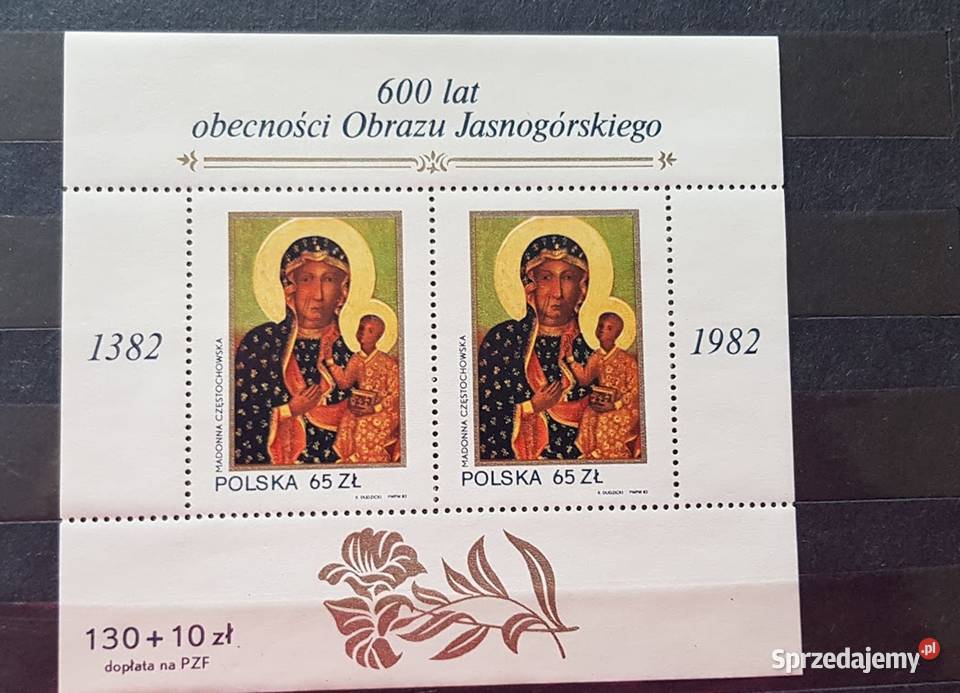 Znaczki pocztowe Bloczek 600 lat obecności Obrazu Jasnogór
