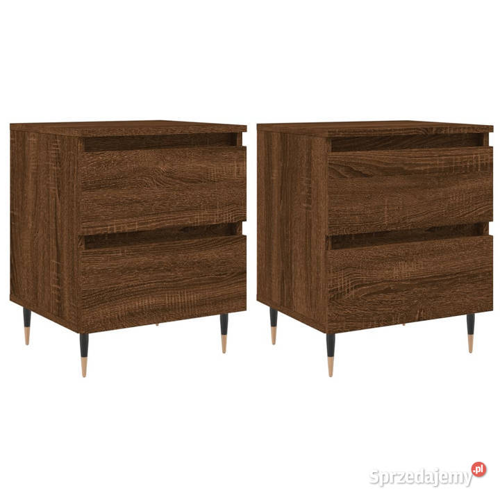 Szafki nocne 2 brązowy dąb 40x35x50 WM826875 Warszawa