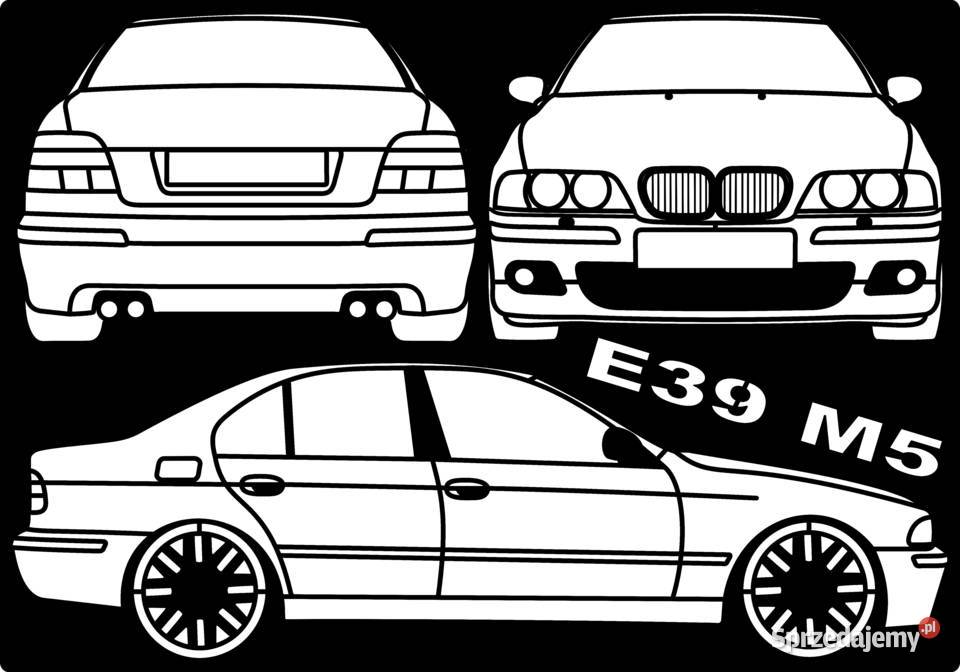 BMW M5 E39 grafika ścienna mdf