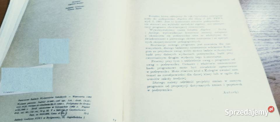 O nauczaniu algebry w klasie I liceum Podręczniki pomorskie Gdańsk